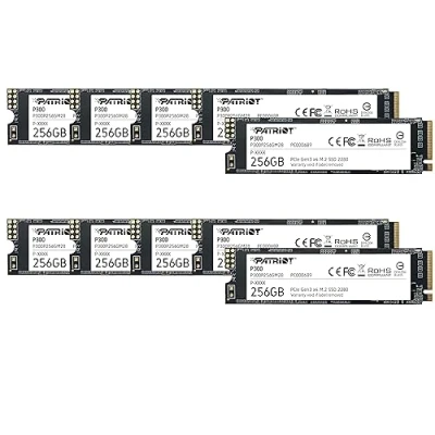 Image of Patriot P300 256GB Internal SSD NVMe PCIe Gen 3x4 M.2 2280 Solid State Drive 10 Pack