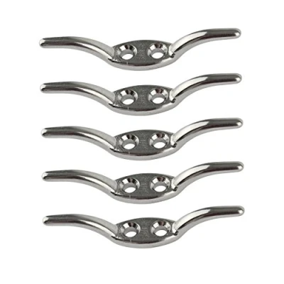 Image of AB Tools Rope Cleat 2 1/2&quot; Stainless Steel Marine Grade 5 PACK 316 Boat Washing Line DK77