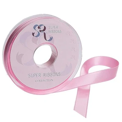 Image of SR SUPER RIBBONS®™ Full Reel 3mm Double Faced Satin Ribbon, 50 Metres on Pink