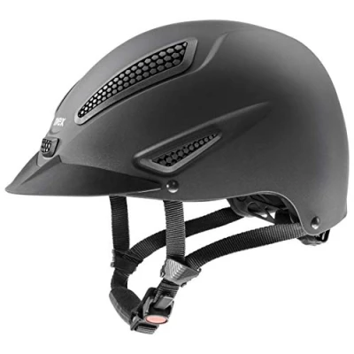 Image of uvex Perfexxion II Sturdy Riding Helmet for Men and Women Individual Fit Optimized Ventilation Black Matt 54 55 cm