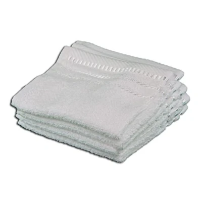Image of Gözze Set of 4 Faceloths, Berlin, 100% Cotton, 30 x cm White