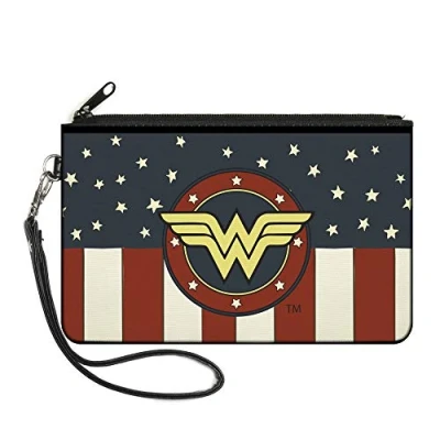 Image of Buckle Down Women&#039;s Zip Wallet Wonder Woman Large, Multicolor, 8&quot; x 5&quot;