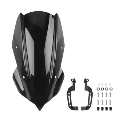 Image of Motorcycle Windscreen For Kawasaki Z250 Z400 2019 2024 Wind Deflector Shield Screen With Bracket Accessories Windshield Windshield(Smoke)
