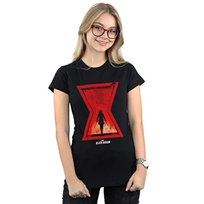 Image of Marvel Women&#039;s Black Widow Movie Icon Silhouette T Shirt Small