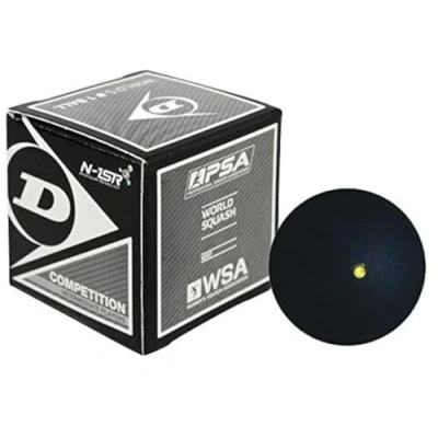 Image of Dunlop Competition Single Yellow Dot Squash Ball by