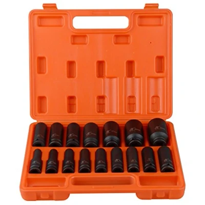 Image of 16pc 1/2&quot; Drive Impact Deep Socket Set Metric 10 32mm Nut H78 Car Garage Mechanic