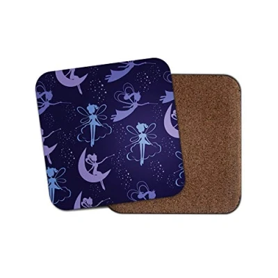 Image of 1 x Magical Fairies Coaster Fairy Cute Purple Girls Daughter Sister #14424