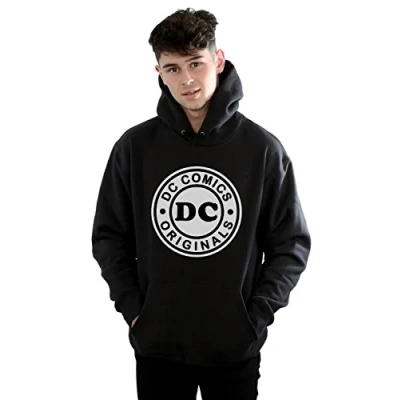 Image of DC Comics Men&#039;s Originals Logo Hoodie Large Black