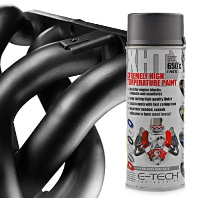 Image of BITS4REASONS NEW FORMULA E TECH XHT XTREMELY HIGH TEMPERATURE (GRAPHITE) PAINT HEAT RATED TO APPROX 650 C (1200 F)