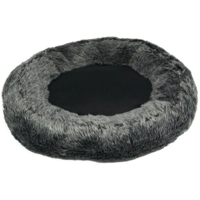 Image of Mikki Cat, Kitten Luxury Snoozer Bed Pillow Soft, Warm Plush Material Machine Washable Charcoal