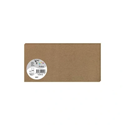 Image of Clairefontaine Ref 29015C Pollen Kraft Card (Pack of 25) 106 x 213mm in Size, 210gsm Card, Acid Free, Laser &amp; Inkjet Printer Compatible Finish
