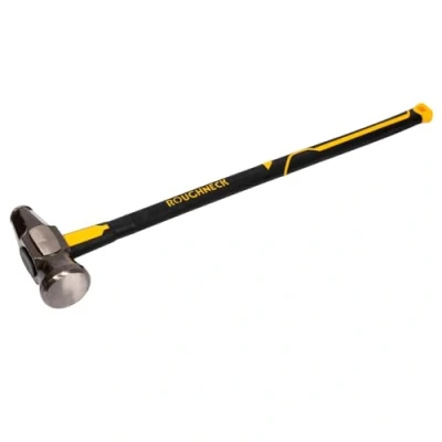 Image of Roughneck Gorilla ROU65908 Durable Fibreglass Sledge Hammer With Shock Absorbing Grip, Black, 8lbs/3.6kg
