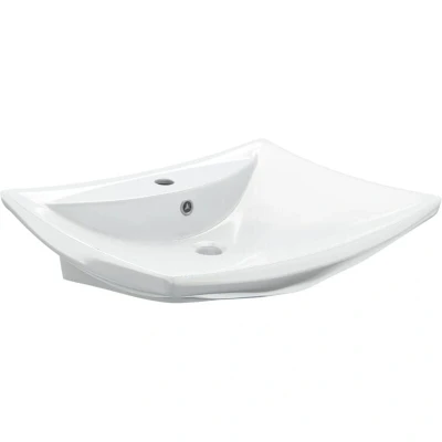 Image of vidaXL Luxury Ceramic Basin Rectangular with Overflow &amp; Faucet Hole