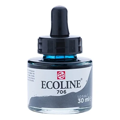 Image of Ecoline Liquid Watercolor 30ml Pipette Jar Deep Grey (11257061)