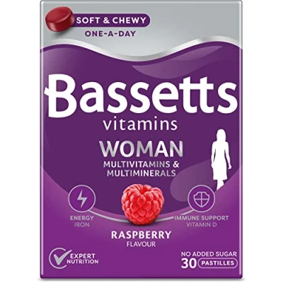 Image of Bassetts Vitamins Woman Multivitamins &amp; Multiminerals Raspberry Flavour 30 Gummy Pastilles