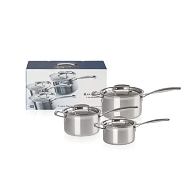 Image of Le Creuset 3 ply Stainless Steel Saucepan Set