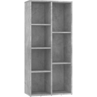 Image of vidaXL Book Cabinet Concrete Grey 50x25x106 cm Engineered Wood