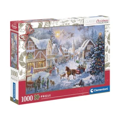 Image of Clementoni Jigsaw Puzzle Collection Getting Ready For Christmas 1000 Pieces Adults 14 99 Years, Gift Men/Women, Made In Italy, 81504