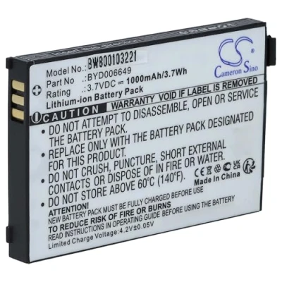 Image of vhbw Battery Replacement for BT BYD006649 Baby Monitor, Babyphone (1000 mAh, 3.7 V, Li ion)