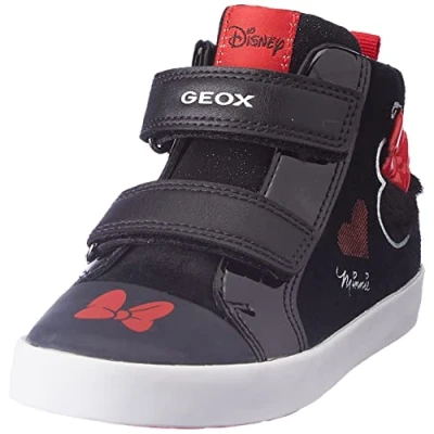 Image of Geox Baby Girls B Kilwi Girl D Sneakers, Black Red, 3.5 UK Child
