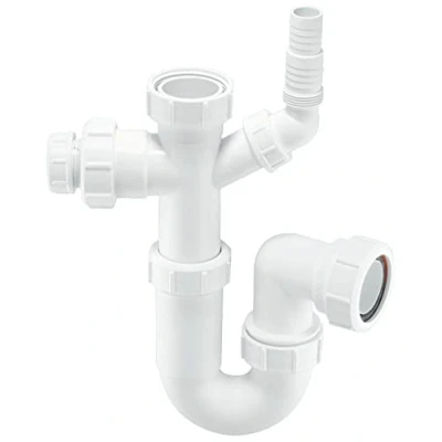 Image of Mcalpine ASC10 CO 75mm Water Seal 1.5&quot; Multifit Outlet Tubular Swivel Sink Trap with 19/23mm pipe connection
