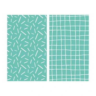 Image of Set of 2 Mini Embossing Folders Fiesta Craftelier Texture for Scrapbooking and Crafts Compatible with Minty Cut Machines, Sizzix Big Shot, Evolution, Revolution 3&quot; x 5&quot;