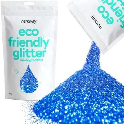 Image of Biodegradable Glitter Sapphire Blue Eco Friendly Plant Based Bio Fine for Face Body Hair Craft Resin Festival Makeup Eyeshadow 100g / 3.5oz