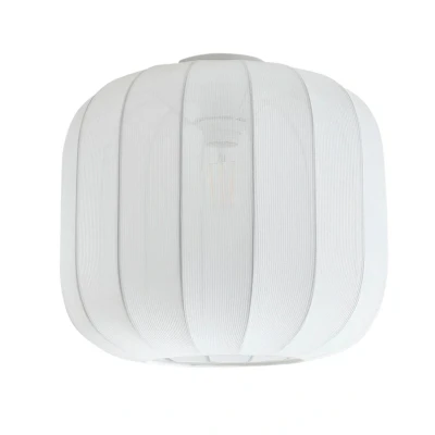 Image of Lindby Helin ceiling light, white, fabric, Ø 35 cm