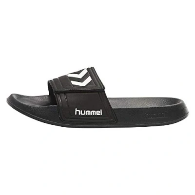 Image of hummel Larsen Slipper Velcro, Unisex Adults’ Beach &amp; Pool Shoes, Black, 12 UK (47 EU)