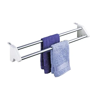Image of WENKO 3703100 Radiator Clothes Dryer Twin, Aluminium, 60 x 13 11.557 cm, Aluminium