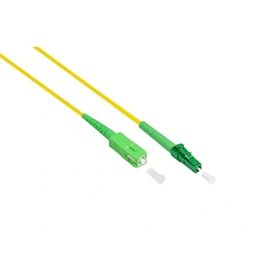 Image of Good Connections OS2 Fibre Optic Cable Simplex Male LC (APC) to SC Singlemode 9/125 Patch for FTTH/FTTB/FTTx/FritzBox/Router 1 m