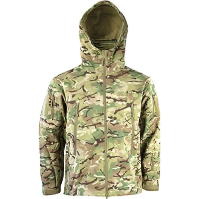 Image of Mens Army Kombat Military Patriot Soft Shell Jacket Fleece Lined Coat Camo New (XXXL 50&quot; Chest)