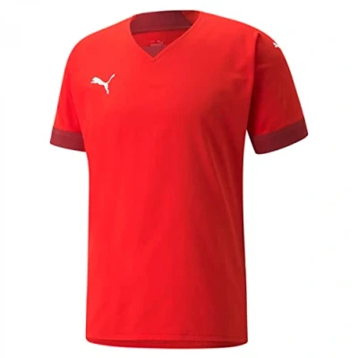 Image of Puma Men&#039;s Teamfinal Jersey Football Shirt, Red rio Red, S