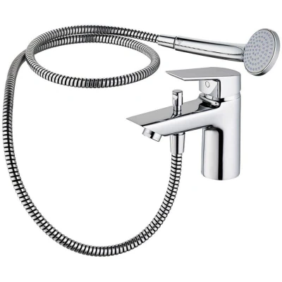 Image of Tesi Bath Shower Mixer Tap with Kit Chrome Ideal Standard
