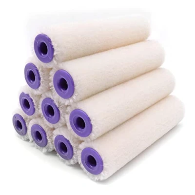 Image of COTTAM Velour/Mohair Paint Roller Sleeves (Short Pile) x10 Mini/Small 4 Inch The Mini Rollers for Gloss Painting, Varnishes, Wood Stains