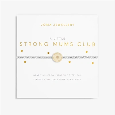 Image of Joma Jewellery A LITTLE STRONG MUMS CLUB Silver and Gold Plated Bracelet 17.5cm stretch