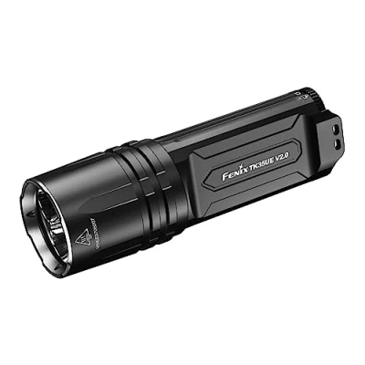 Image of fenix TK35 UE V2.0, Ultra Bright Compact Searchlight Torch 5000 Lumens 400m 85 Hrs Max 18650 Battery Powered Body Clip Instant Strobe IP68, Black