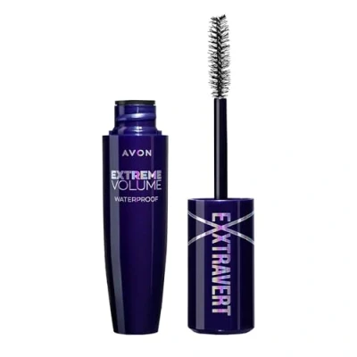 Image of Avon Exxtravert Extreme Volume Mascara 9.5ml, With Silk like Fibres For And Buildability, a Clump free Look, Cruelty Free, Blackest Black