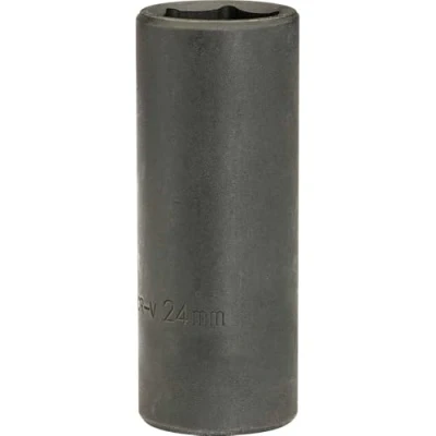 Image of Draper Expert HI TORQ 1/2&quot; 24mm Deep Impact Socket 6 Point Hex Chrome Vanadium Steel Wrench Accessory 12746