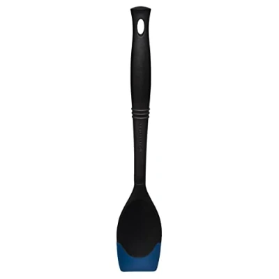 Image of Le Creuset Revolution Black and Marseille Blue Silicone Saute Spoon