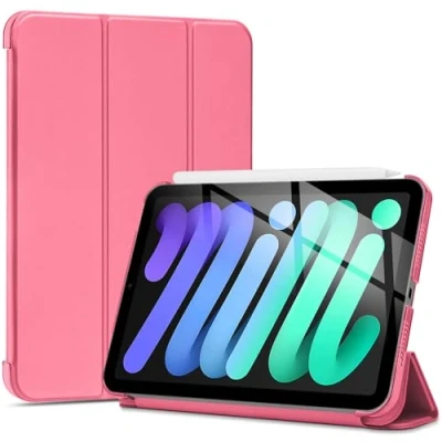 Image of ProCase Smart Case for iPad Mini 7 A17 Pro 2024/iPad 6 2021 8.3 Inch 7th/6th Gen Case, Hard Back Cover 8.3&quot; 7th A2995/A2996/A2993/6th A2567 A2568 A2569 Melonpink