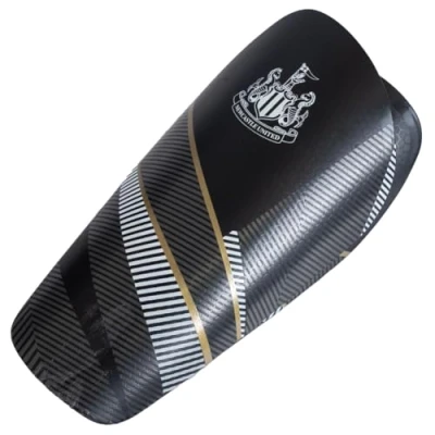 Image of Hy Pro Officially Licensed Newcastle F.C. Shin Pad, Youth Guard, Breathable, Lightweight, Durable, Protective Gear, Newcsatle Merchandise, NUFC, Great Football Gift Idea