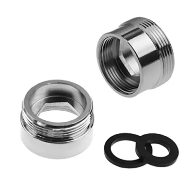 Image of 2pcs Tap Water Filter Faucet Adapter, Brass Aerator Connector Thread Adapter (Female 22mm to Male 22mm)
