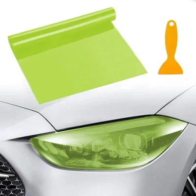 Image of VBGURR Car Headlight Tint, Tint for Waterproof Film Rear Light 30 X 120cm (Chartreuse)