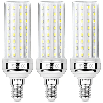 Image of HZSANUE LED Corn Bulbs 20W,E14 Small Edison Screw Bulbs,2200Lm,6000K Daylight White,150W Incandescent Equivalent,Pack of 3