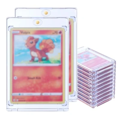 Image of Mcbazel 130PT Magnetic Card Holder,Upgraded Version Game Case,10 PCS Trading Holders, Hard Protective Storage Case with UV &amp; Blue ray Protection