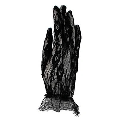 Image of Zac&#039;s Alter Ego 80s Style Short Lace Patterned Gloves Fancy Dress or Formal