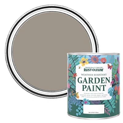 Image of Rust Oleum Brown Mould Resistant Garden Paint in Matt Finish Whipped Truffle 750ml
