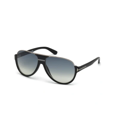 Image of Tom Ford Men&#039;s FT0334 02W 59 Sunglasses, Black (Nero Opaco/Blu Grad)