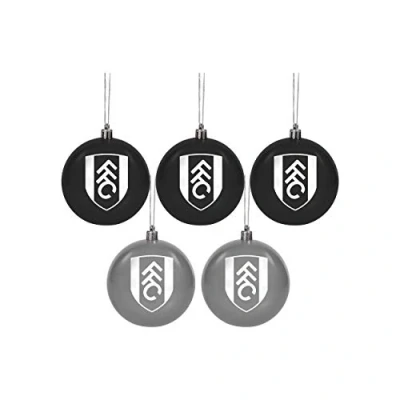 Image of FOCO FULHAM FC 5 PACK CREST BAUBLE WH